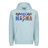 Blue Mist american mama thunderbolt Premium Hoodie - HRA Design Shop