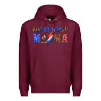 Burgundy american mama thunderbolt Premium Hoodie - HRA Design Shop