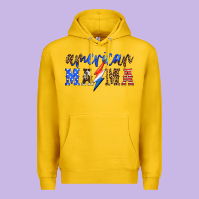 American Mama Thunderbolt Premium Hoodie Designed By Hra Design Shop