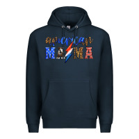 Navy american mama thunderbolt Premium Hoodie - HRA Design Shop