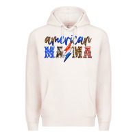 Pale Pink american mama thunderbolt Premium Hoodie - HRA Design Shop