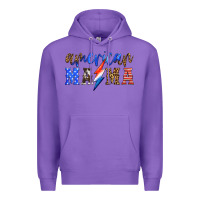 Purple american mama thunderbolt Premium Hoodie - HRA Design Shop