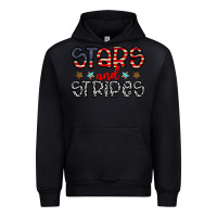 Black stars and stripes Urban Hoodie - CowhideDigitalArt