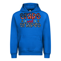Cobalt stars and stripes Urban Hoodie - CowhideDigitalArt