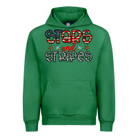 Emerald stars and stripes Urban Hoodie - CowhideDigitalArt