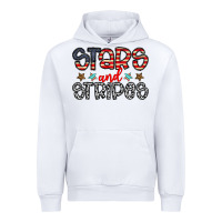 White stars and stripes Urban Hoodie - CowhideDigitalArt