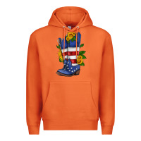Carrot american cowboy boot with sunflower Premium Hoodie - HRA Design Shop