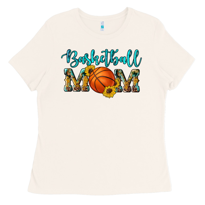 Western Leopard Camouflage Sunflowers Glitter Mom Basketball Ladies Tee by Artiststas | Teevron