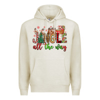 Oatmeal Heather jingle all the way Premium Hoodie - FaDigitalArtStudio