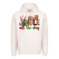 Pale Pink jingle all the way Premium Hoodie - FaDigitalArtStudio