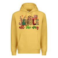 Antique Gold jingle all the way Premium Hoodie - FaDigitalArtStudio