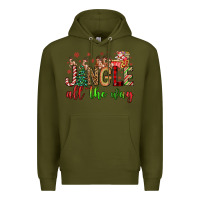 Army Green jingle all the way Premium Hoodie - FaDigitalArtStudio