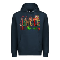 Navy jingle all the way Premium Hoodie - FaDigitalArtStudio
