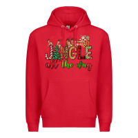 Red jingle all the way Premium Hoodie - FaDigitalArtStudio