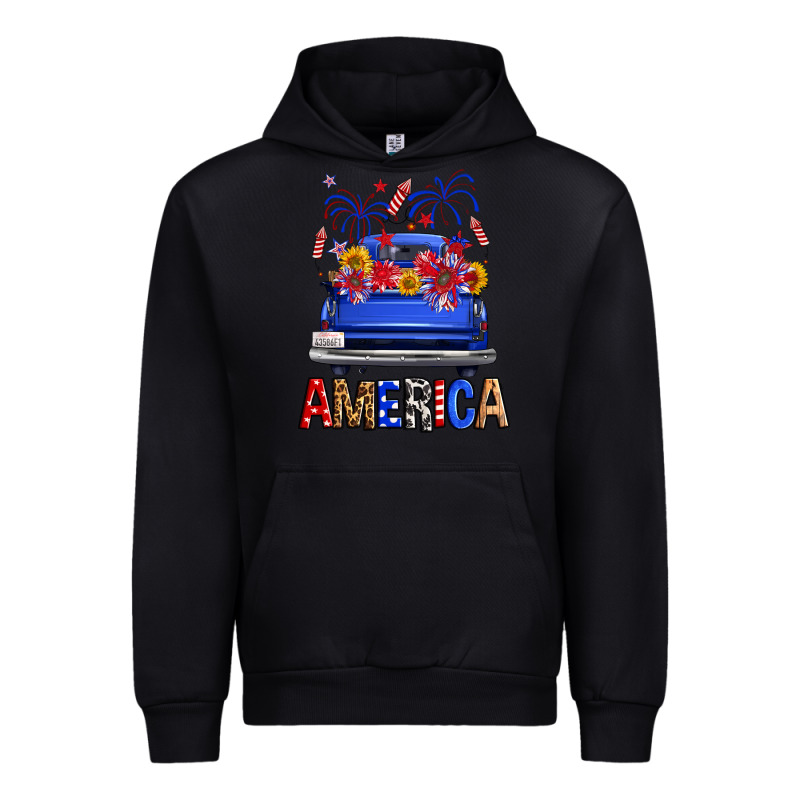 Western Fourth Of July America Truck Urban Hoodie by FaDigitalArtStudio | Teevron
