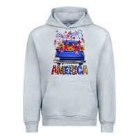 Heather Grey western fourth of july america truck Urban Hoodie - FaDigitalArtStudio
