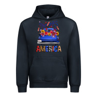 Navy western fourth of july america truck Urban Hoodie - FaDigitalArtStudio
