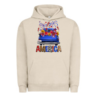Pigment French Oak western fourth of july america truck Urban Hoodie - FaDigitalArtStudio