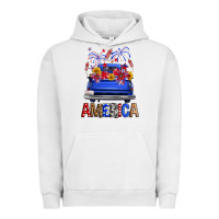 Pigment Lunar Rock western fourth of july america truck Urban Hoodie - FaDigitalArtStudio
