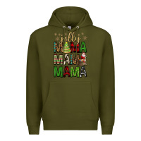 Army Green jolly mama mama mama Premium Hoodie - FaDigitalArtStudio