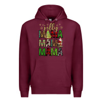 Burgundy jolly mama mama mama Premium Hoodie - FaDigitalArtStudio