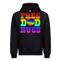 Black lgbtq free dad hugs Urban Hoodie - HRA Design Shop