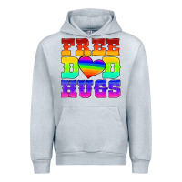 Heather Grey lgbtq free dad hugs Urban Hoodie - HRA Design Shop