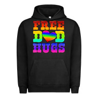 Pigment Black lgbtq free dad hugs Urban Hoodie - HRA Design Shop