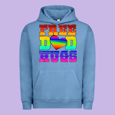 Lgbtq Free Dad Hugs Urban Hoodie Designed By Hra Design Shop