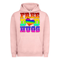Pigment Salmon lgbtq free dad hugs Urban Hoodie - HRA Design Shop