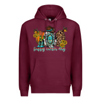 Burgundy happy easter egg western Premium Hoodie - RacoonDesign