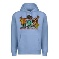 Colony Blue happy easter egg western Premium Hoodie - RacoonDesign