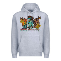 Heather Grey happy easter egg western Premium Hoodie - RacoonDesign