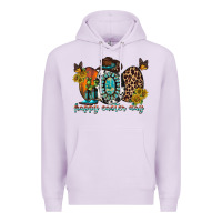 Lilac happy easter egg western Premium Hoodie - RacoonDesign