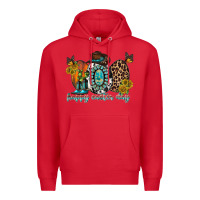 Red happy easter egg western Premium Hoodie - RacoonDesign