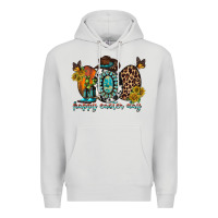 Dove Grey happy easter egg western Premium Hoodie - RacoonDesign