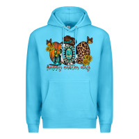 Ocean Blue happy easter egg western Premium Hoodie - RacoonDesign