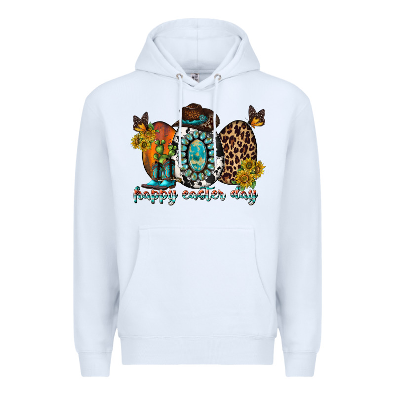 Happy Easter Egg Western Premium Hoodie by RacoonDesign | Teevron