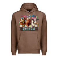 Chestnut happy easter heifer Premium Hoodie - RacoonDesign