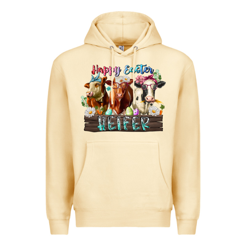 Happy Easter Heifer Premium Hoodie by RacoonDesign | Teevron