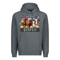 Rock happy easter heifer Premium Hoodie - RacoonDesign