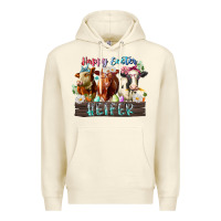 Sandshell happy easter heifer Premium Hoodie - RacoonDesign