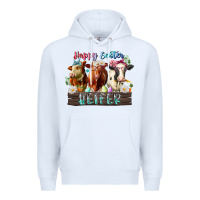 White happy easter heifer Premium Hoodie - RacoonDesign