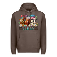 Coffee happy easter heifer Premium Hoodie - RacoonDesign