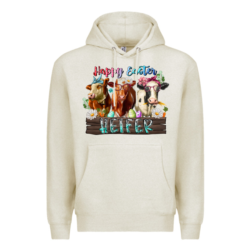 Happy Easter Heifer Premium Hoodie by RacoonDesign | Teevron