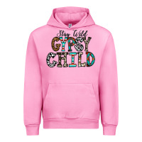 Fuchsia Pink stay wild gypsy child Urban Hoodie - CowhideDigitalArt
