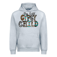 Heather Grey stay wild gypsy child Urban Hoodie - CowhideDigitalArt