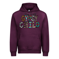 Mauve Wine stay wild gypsy child Urban Hoodie - CowhideDigitalArt