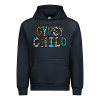 Navy stay wild gypsy child Urban Hoodie - CowhideDigitalArt