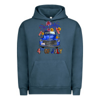 Pigment Midnight Navy western fourth of july truck Urban Hoodie - FaDigitalArtStudio